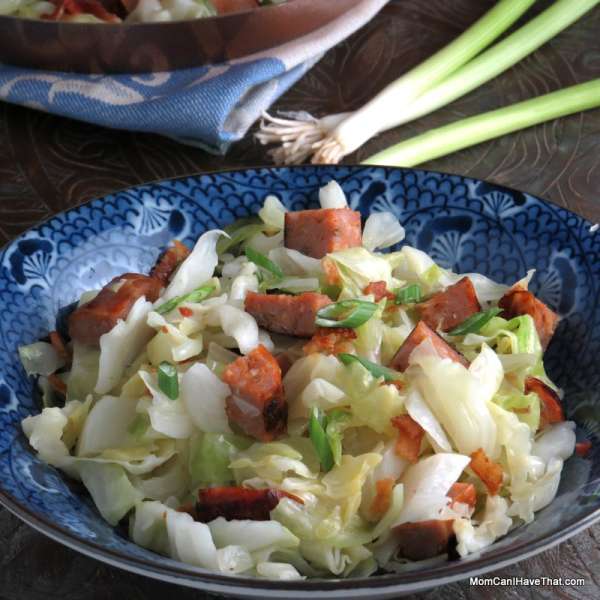 Super Easy Sausage and Cabbage is my go-to meal. Want a fast week night meal? Look no further! | Low carb, Gluten-free, Dairy-free, Paleo | http://lowcarbmaven.com