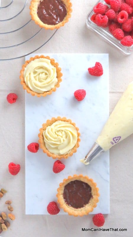Pistachio Raspberry Rose Tartlettes | Low carb Gluten-free Dairy-free Paleo | http://lowcarbmaven.com