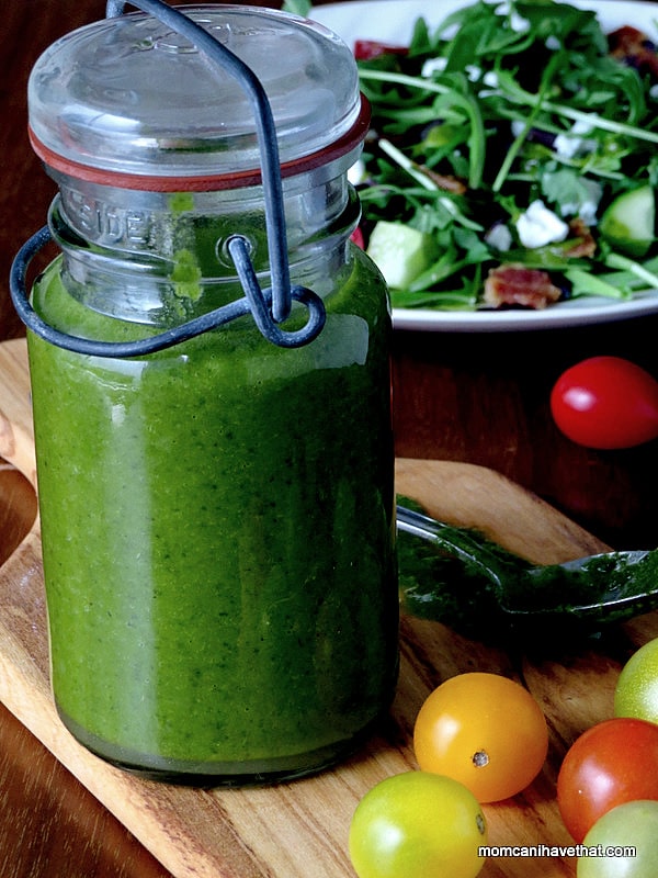 Basil & Mint Vinaigrette is a great dressing and marinade for salad, vegetables, meat & fish | low carb, gluten-free, dairy-free, Paleo | lowcarbmaven.com