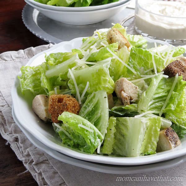 Grilled Chicken Caesar Salad with a lemony dressing is a great Summer meal at 3 net carbs!| Low Carb, Gluten-free, Keto | lowcarbmaven.com