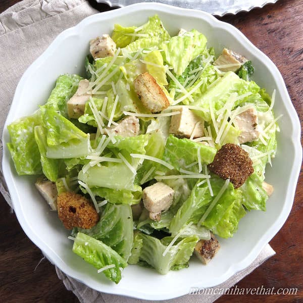 Grilled Chicken Caesar Salad with a lemony dressing is a great Summer meal at 3 net carbs!| Low Carb, Gluten-free, Keto | lowcarbmaven.com