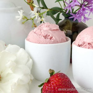 A sophisticated strawberry ice cream with a tart, acidic bite and nice depth of flavor. This low carb Strawberry Buttermilk Ice Cream, is ice cream at its best. | low carb & keto | lowcarbmaven.com
