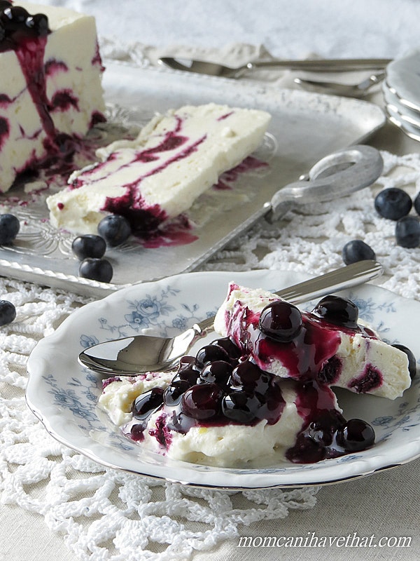 Coconut Cream Semifreddo with Blueberries is what all ice cream wishes it could be! | low carb, gluten-free, dairy-free, Paleo, Keto, THM | lowcarbmaven.com