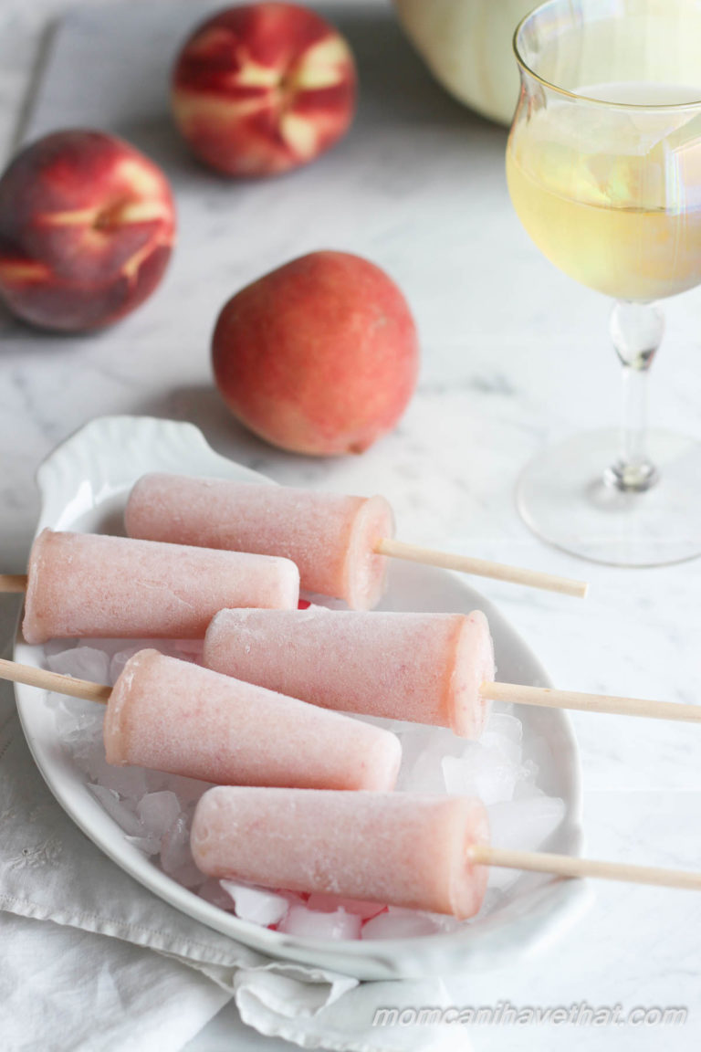 Gewurztraminer Peach Melon Popsicles | low carb, gluten-free, dairy-free, Paleo, thm-e | lowcarbmaven.com