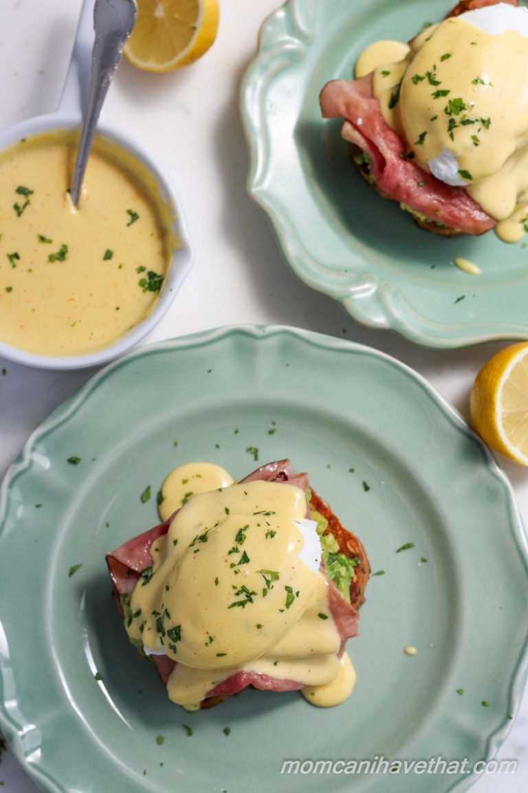 Poached Egg on Avocado Toast with Blender Hollandaise | Low Carb, Gluten-free, Keto, THMS | lowcarbmaven.com