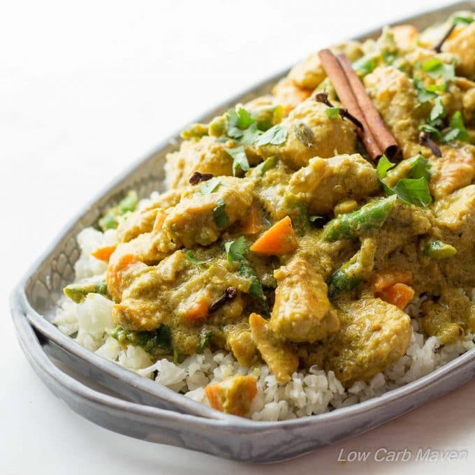 Chicken Moilee (Chicken Molee) is a sublime Indian Curry that takes just 30 minutes to prepare. | low carb, gluten-free, paleo, keto, thm | lowcarbmaven.com