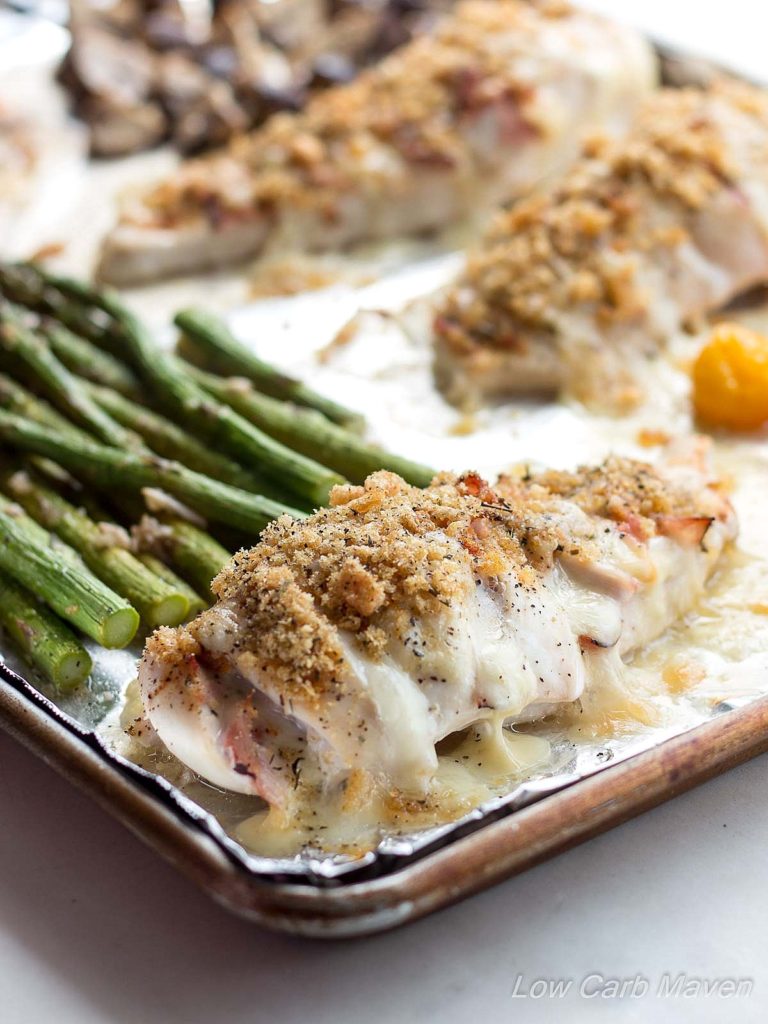 Ham & Smoked Mozzarella Hasselback Chicken Sheet Pan Dinner