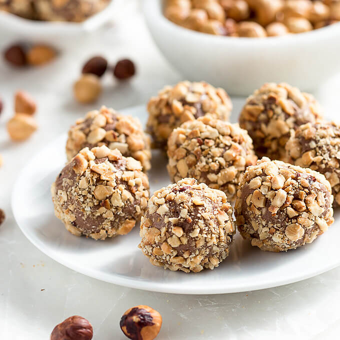 These keto hazelnut truffles made from sugar free chocolate are an easy low carb chocolate desserts.