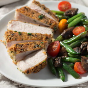Parmesan Crusted Pork Chops are gluten free and perfect as a low carb entry. Keto.