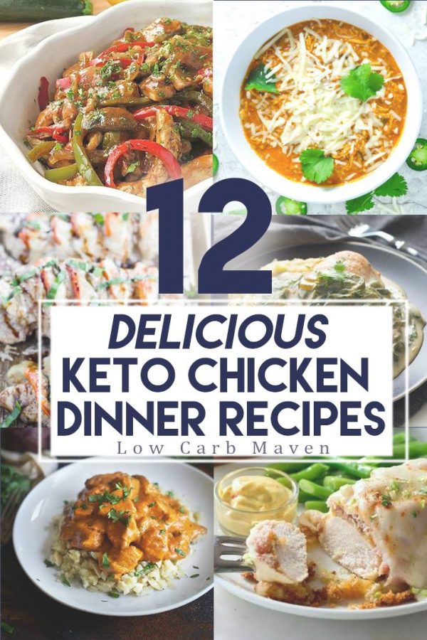 12 delicious family friendly keto chicken recipes that you are sure to love! These dinner recipes are low carb & perfect for any time of year! Low Carb Weeknight Recipes | Easy Chicken Dinners | Keto Recipes for Chicken Lovers 