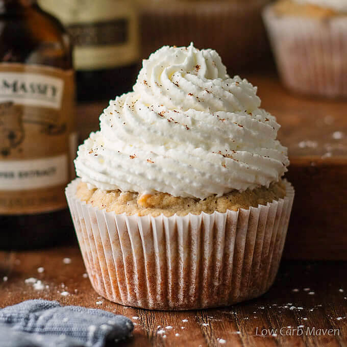 Sugar Free Pumpkin Spice Latte Cupcakes