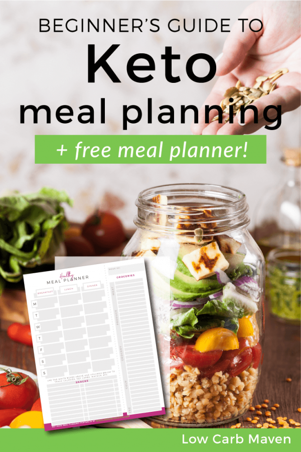 Beginner's Guide to Keto Meal Planning and free meal planner! #lowcarb #keto #mealpan