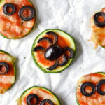 Halloween Zucchini Pizzas (Vegan)