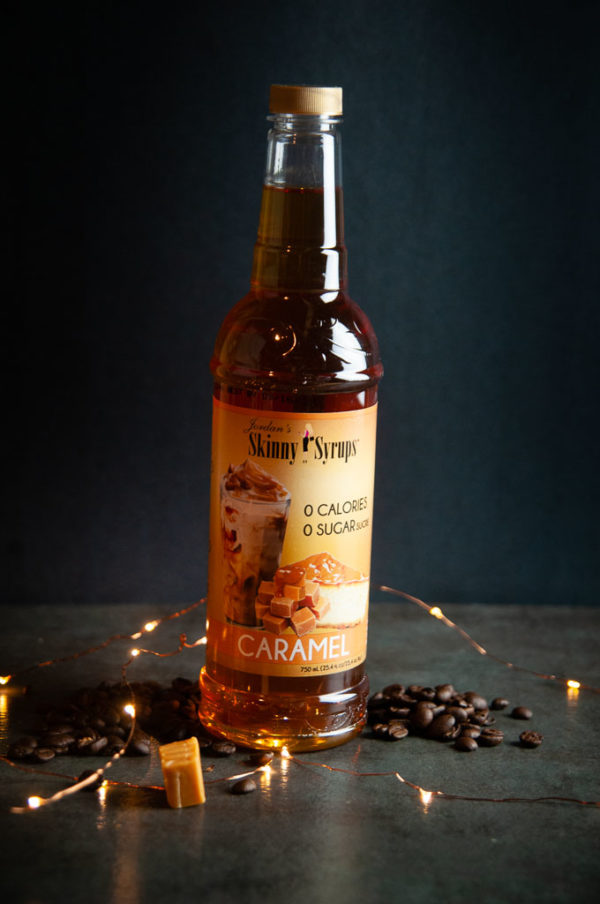 Skinny Mixes Caramel Syrup on Black
