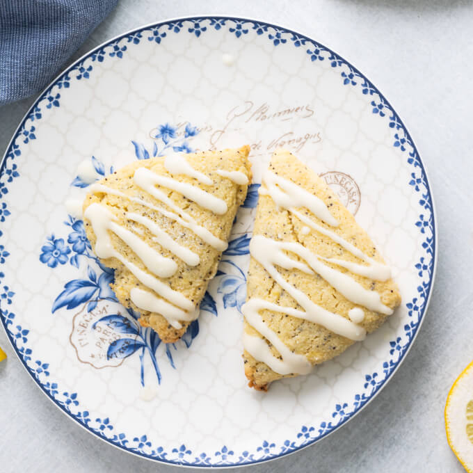 Low Carb Lemon Poppy Seed Scones